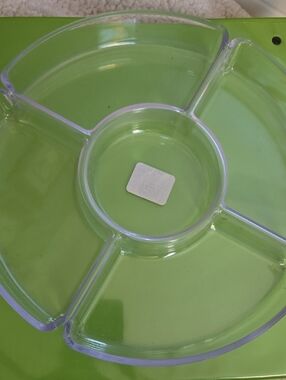 10in Clear Acrylic 5 Comparment Dish